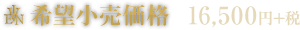 希望小売価格 16,500円+税