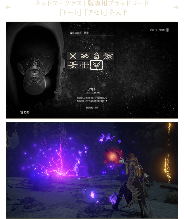 ネットワークテスト版専用ブラッドコード「トート」「アセト」を入手